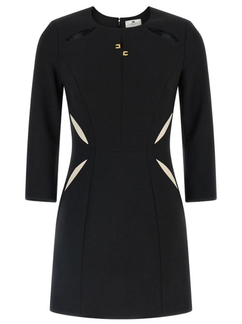 MINI DRESS WITH TWO-TONE CUT-OUT ELISABETTA FRANCHI | AB86861E2685 nero/burro